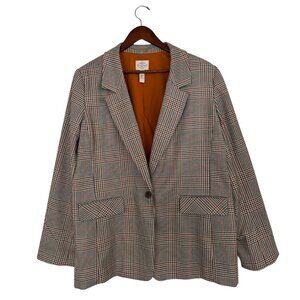 St. John’s Bay Plaid Blazer – Stretch Jacquard – Size Large – Like New